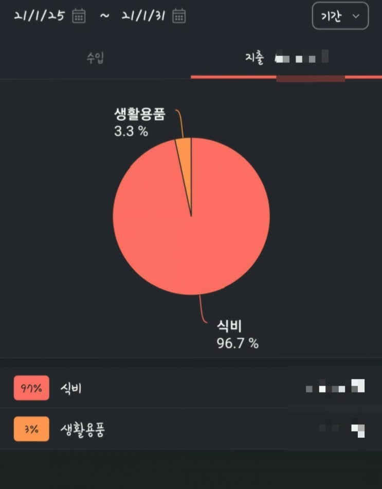  1월4주차 가계부 그리고 1월 결산