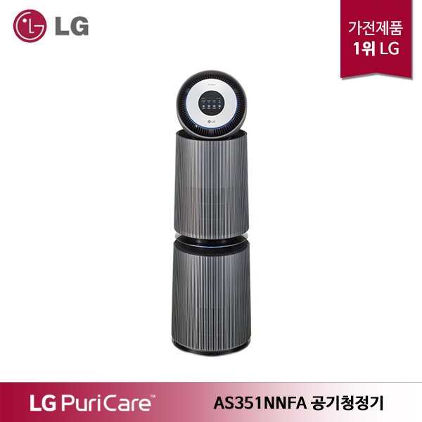  가성비 뛰어난 LG 퓨리케어 360 공기청정기 알파 AS351NNFA 아이언 그레이 좋아요