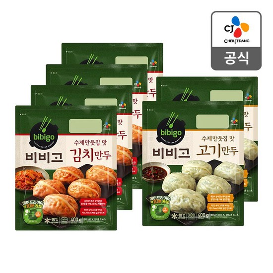 선호도 높은 CJ제일제당 비비고 수제 김치만두 400g 4봉 + 수제 고기만두 400g 2봉, 없음, 상세설명 참조 좋아요