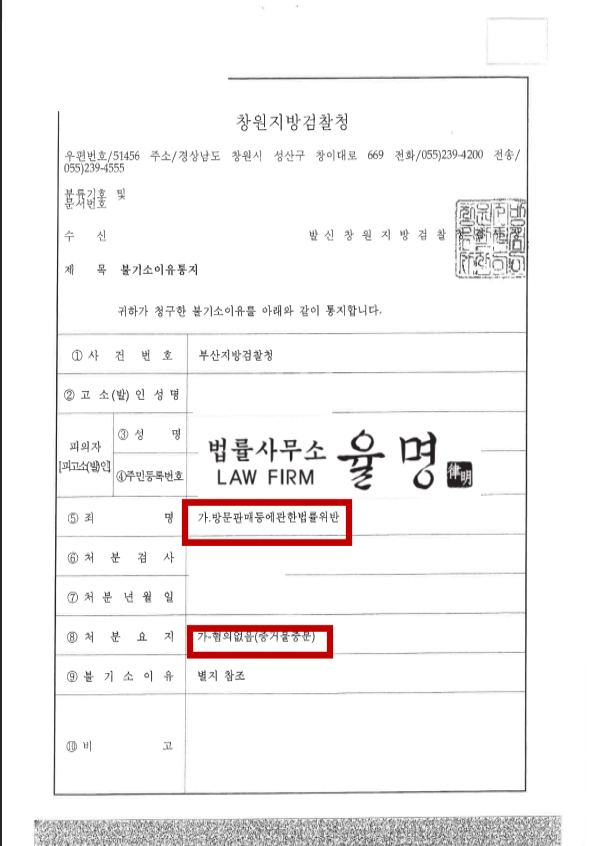  방문판매 등에 관한 법률 시행령 시행규칙 등 내용 및 무혐의 사례