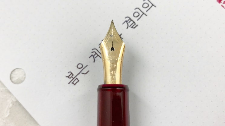  계획과 결의의 계절 (플래티넘 #3776 센츄리 부르고뉴 EF닙, 필사, 가로쓰기, 정자체)