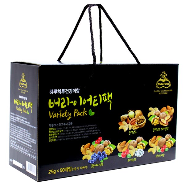 잘팔리는 넛츠팜 버라이어티팩 5종 견과 선물세트, 25g, 50개입 추천해요 잘팔리는 넛츠팜 버라이어티팩 5종 견과 선물세트, 25g, 50개입 추천해요