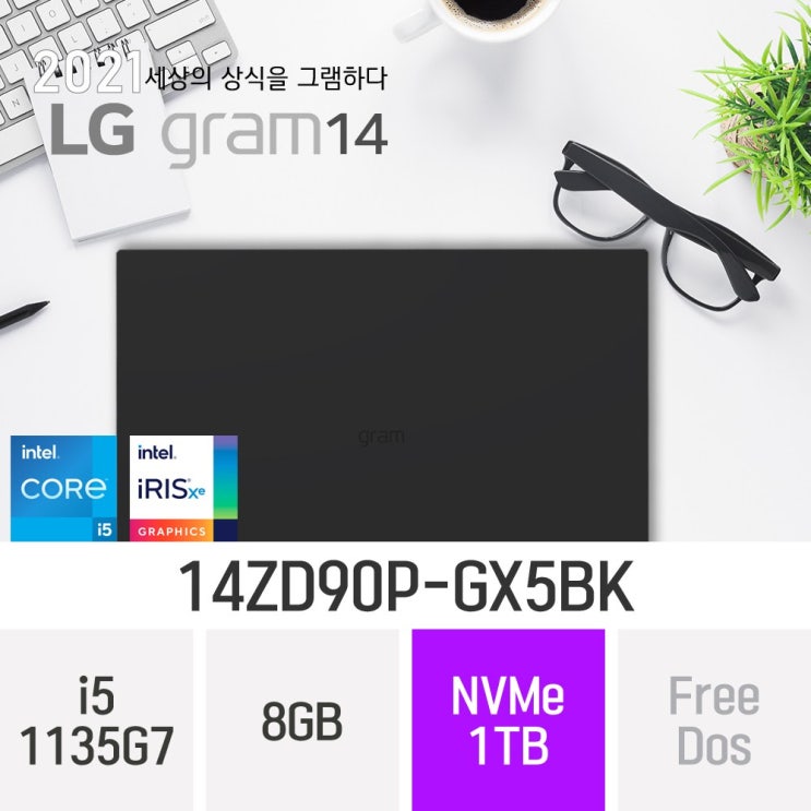가성비 뛰어난 LG 2021 그램14 14ZD90P-GX5BK, 8GB, 1TB, 윈도우 미포함 추천해요
