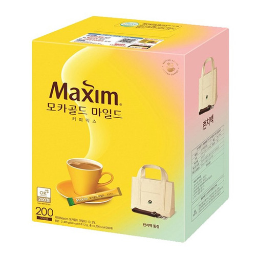 인기있는 맥심 해피니스 모카골드 마일드 200T + 런치백 행복에디션 ··· 인기있는 맥심 해피니스 모카골드 마일드 200T + 런치백 행복에디션 ···