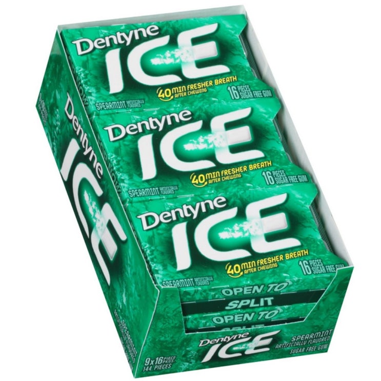 당신만 모르는 Dentyne 아이스 스피어 민트 무설탕 껌 16 9팩, 상세설명참조 ···