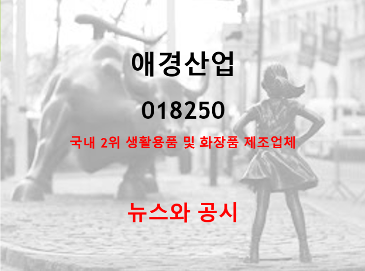  국내 2위 생활용품 및 화장품 제조업체 애경산업 뉴스 및 공시 (feat. 주가 배당 실적 전망 상대강도)