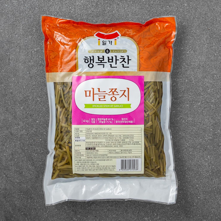 잘나가는 일가 행복반찬 마늘쫑, 4kg, 1개 추천합니다