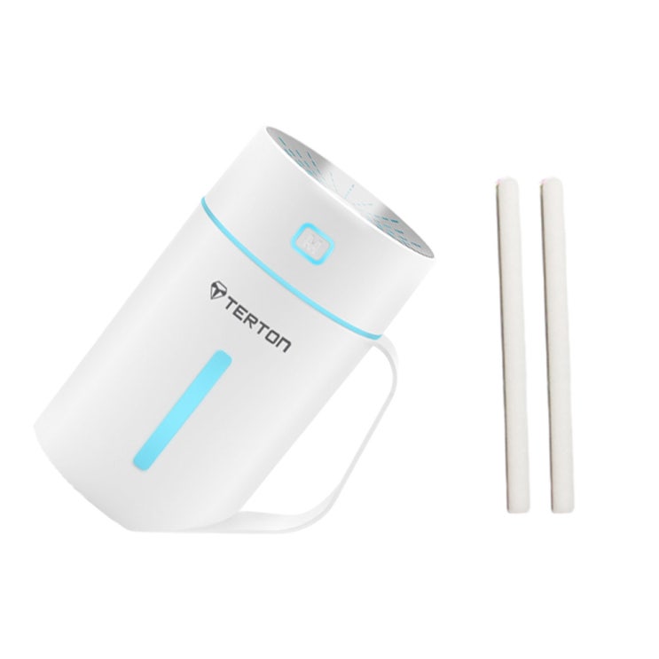  가성비갑 테르톤 컵 휴대용 LED 미니 가습기 WHITE 420ml + 리필 필터 2p, SK-904 추천합니다