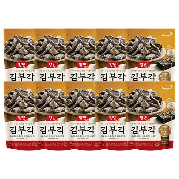 잘팔리는 동원 양반 김부각 50g, 10개 추천해요