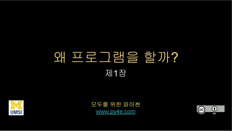  모두를 위한 프로그래밍 : 파이썬 첫 강의