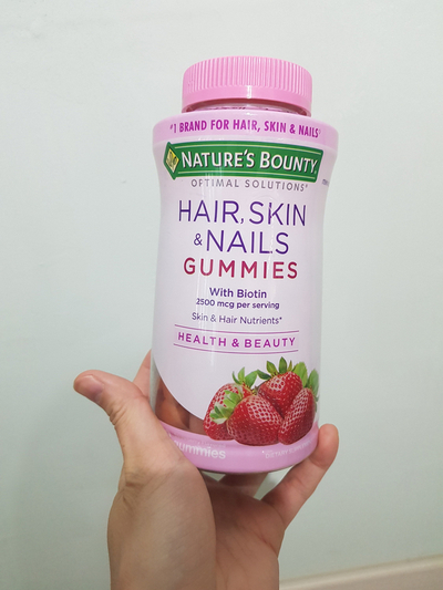 Nature's Bounty, Optimal Solutions, 모발, 피부 및 손발톱용, 딸기 맛, 젤리 비타민 ,비오틴