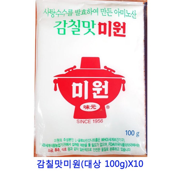 잘나가는 [C.P] 업소용 식자재 감칠맛미원(대상 100g)X10 자연한알 후리가케 향신료 다시팩 페페론치노 마늘후레이크 시즈닝 치킨스톡 혼다시 소고기다시다 짬뽕다시 육수팩 대용량