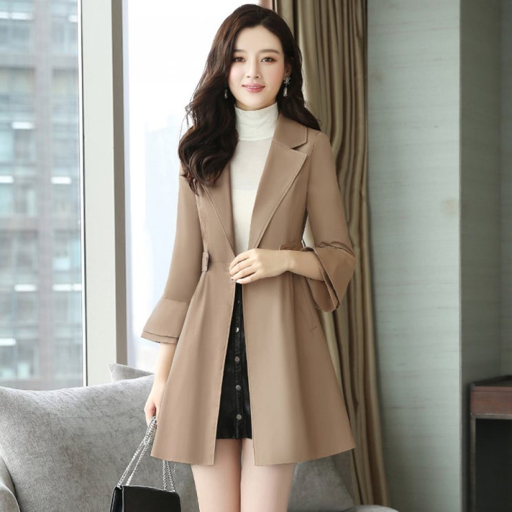 잘나가는 미디 기장 트렌치 코트 바바리 버버리 야상 여성ET0215 추천해요 잘나가는 미디 기장 트렌치 코트 바바리 버버리 야상 여성ET0215 추천해요
