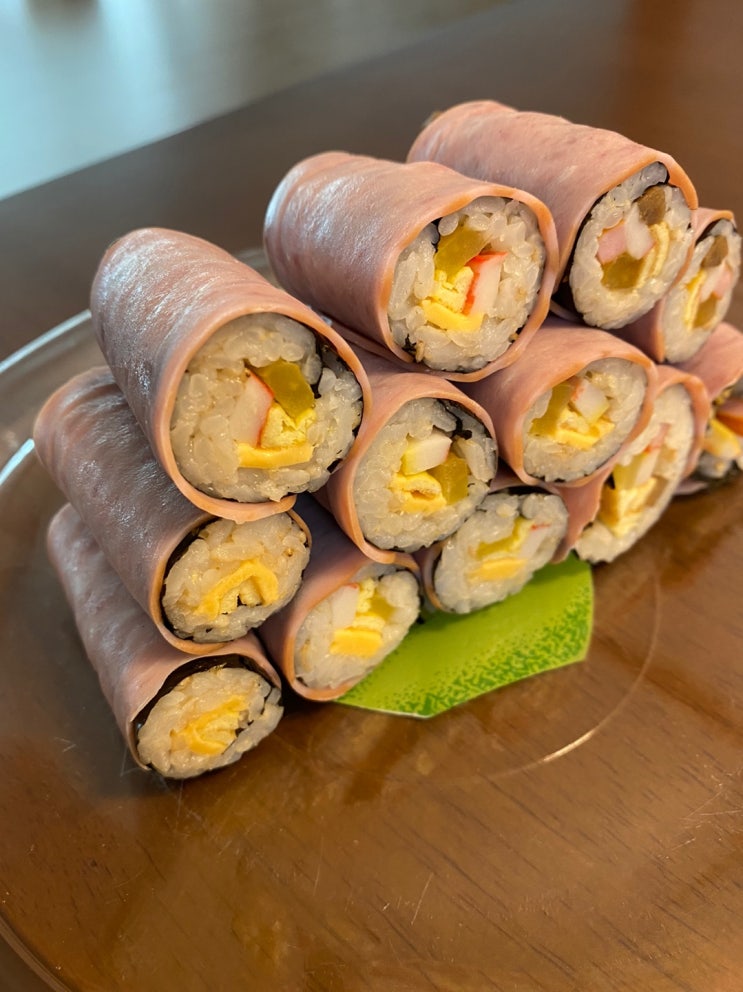  햄말이 꼬마김밥 주말 손 가는 도시락 도전
