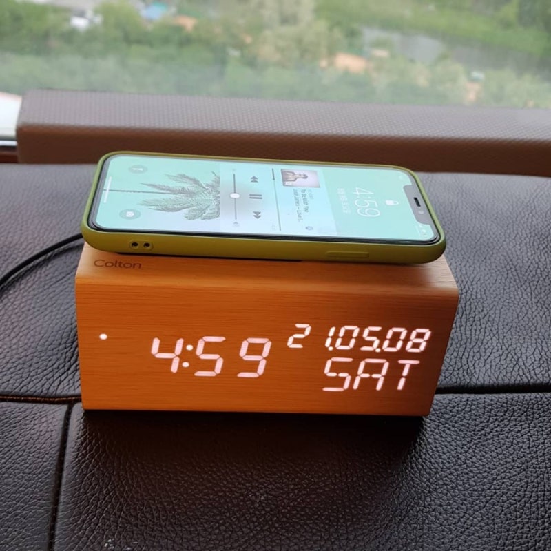 브리츠 BZ-E3BT 블루투스 스피커 LED 시계 USB 연결 알람 스마트폰 무선충전