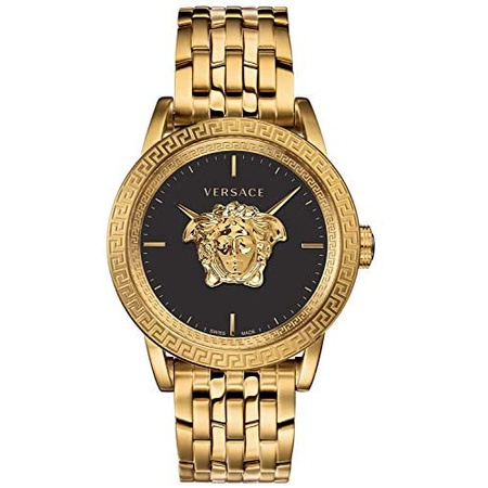 많이 팔린 Versace Palazzo Empire Limited Edition Mens Swiss Gold Ion-Plated Stainless Steel Bracelet 43m