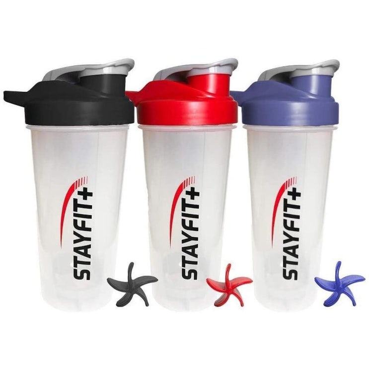 가성비갑 직구 Stayfit Classic Loop Top Protein Shaker Bottle 24-Ounce Pack of 3. Great for The Gym Traveli 가성비갑 직구 Stayfit Classic Loop Top Protein Shaker Bottle 24-Ounce Pack of 3. Great for The Gym Traveli