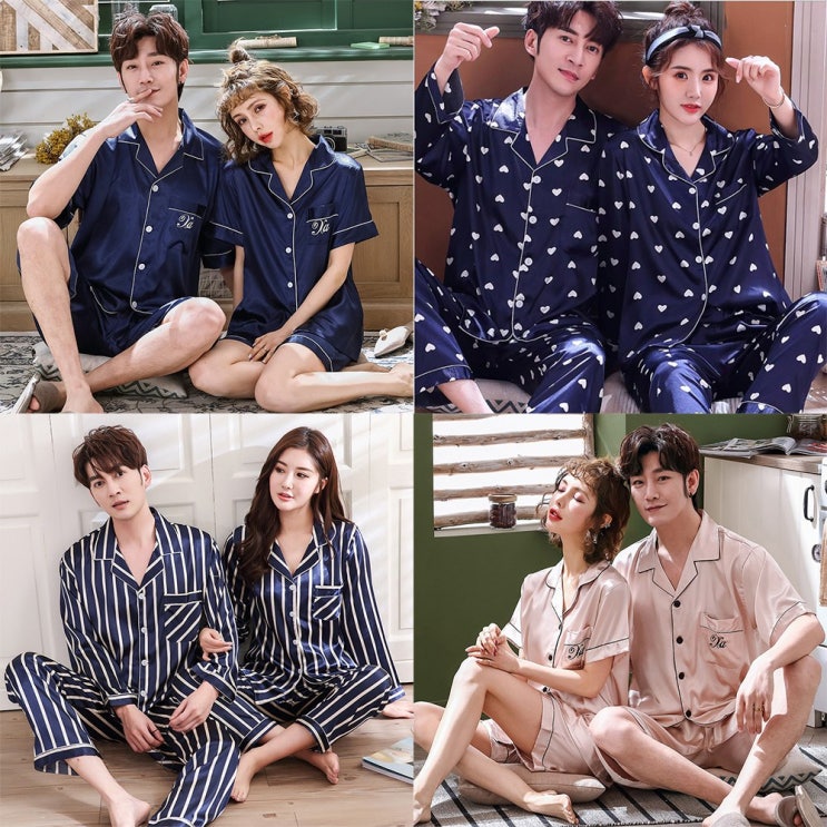 당신만 모르는 탑크로스 홈웨어 커플 실크 반팔 긴팔 파자마세트 잠옷 ··· 당신만 모르는 탑크로스 홈웨어 커플 실크 반팔 긴팔 파자마세트 잠옷 ···
