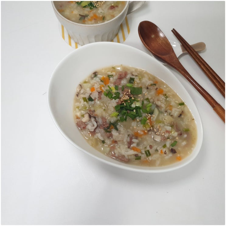  소고기야채죽 끓이는 법 죽만드는법!