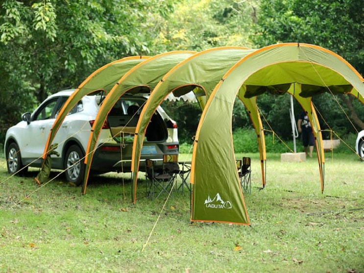 갓성비 좋은 Labuta 자동차 카텐트 SUV 카니발 싼타페 투싼 코란도 레이 차박 캠핑 꼬리 도킹 돔 텐트 용품, 10인, 돔형텐트-도어커버포함 추천합니다