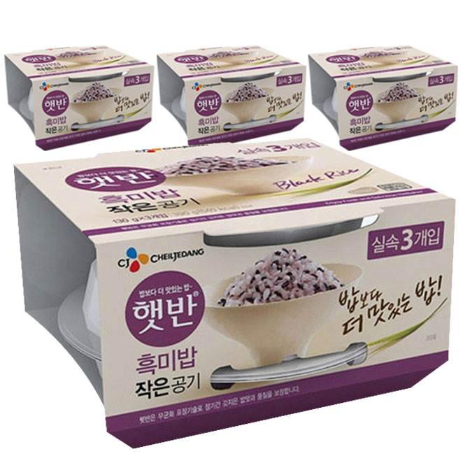 의외로 인기있는 햇반 흑미밥 작은공기, 130g, 12개 좋아요 의외로 인기있는 햇반 흑미밥 작은공기, 130g, 12개 좋아요