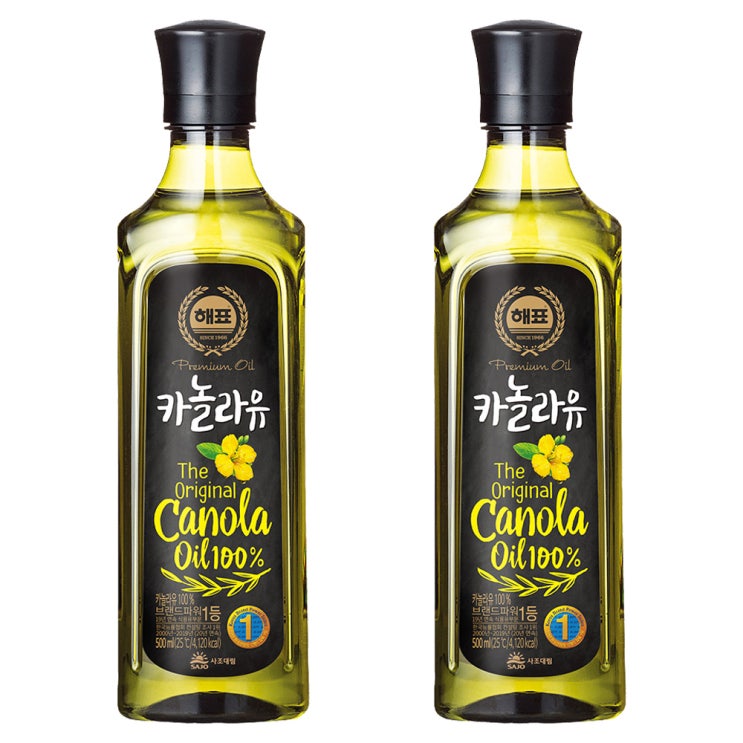 잘나가는 해표 카놀라유, 500ml, 2개 ··· 잘나가는 해표 카놀라유, 500ml, 2개 ···