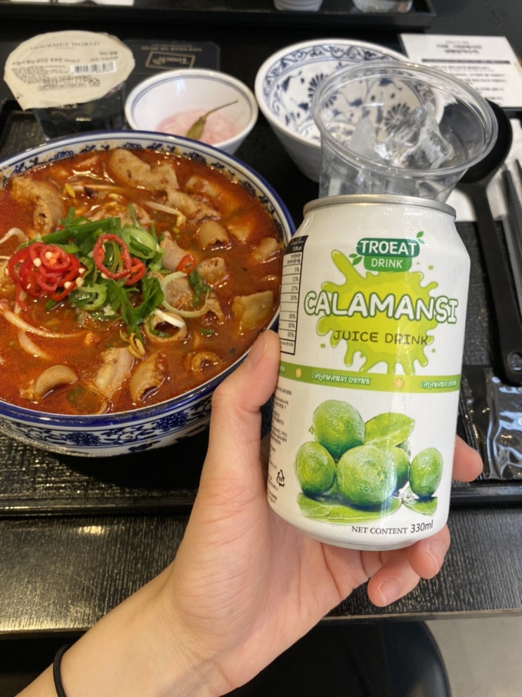  대전 갤러리아 타임월드 고메이월드맛집 매운 소 곱창 쌀국수 땀땀
