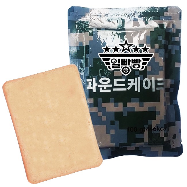 후기가 정말 좋은 일빵빵 전투식량 파운드케이크 100g 유통기간3년 비상식량 빵류, 1개 ···