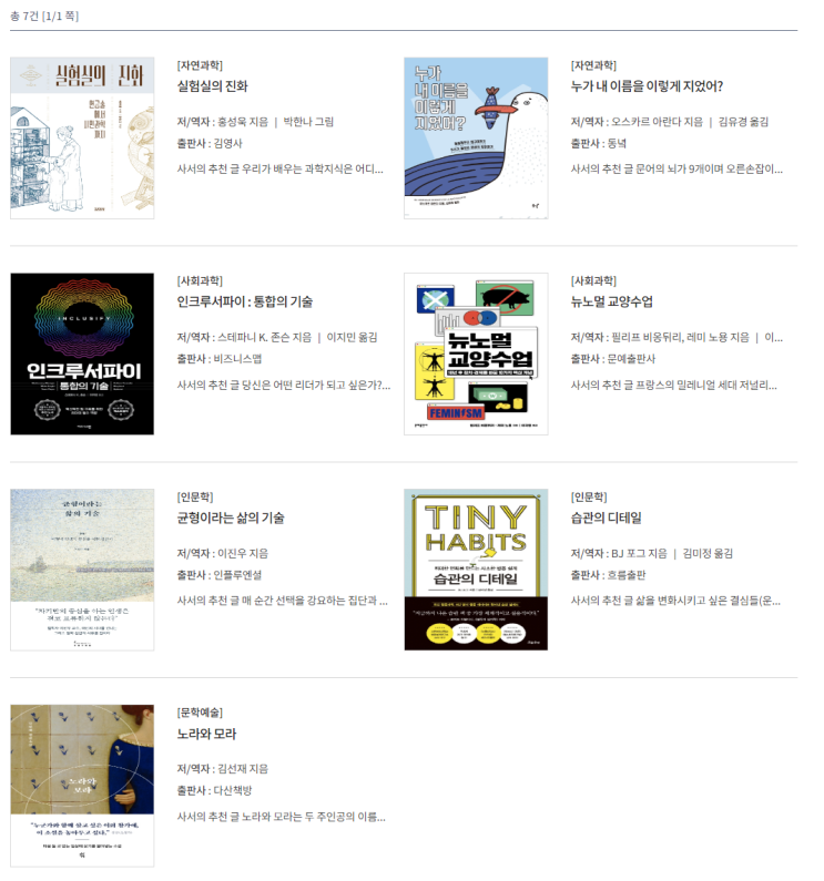 4월의 추천도서. 국립중앙도서관 4월의 추천도서
