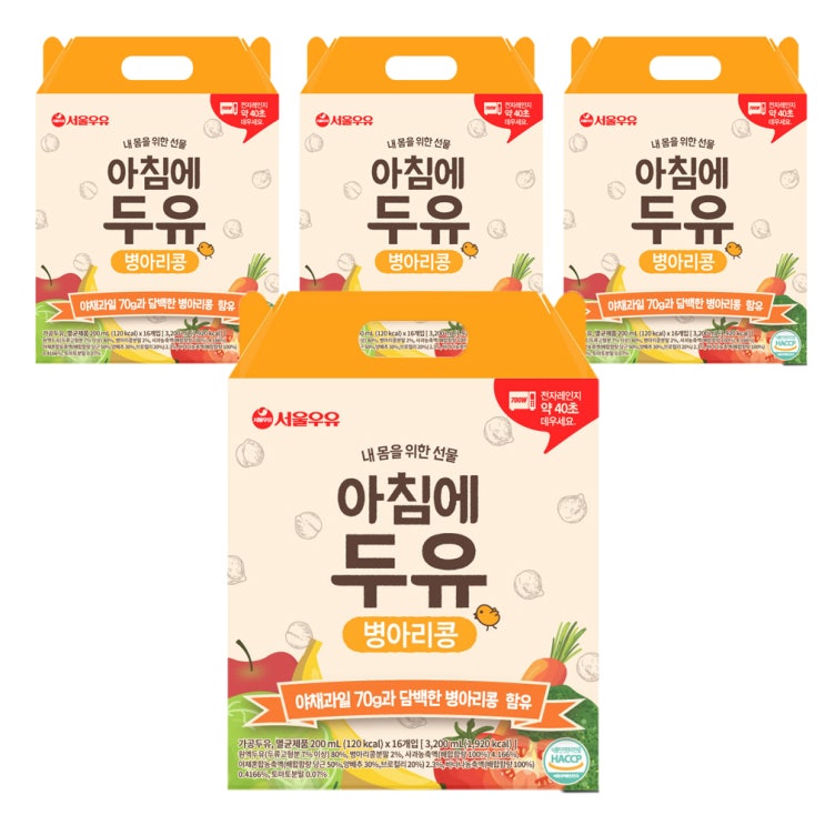 선호도 좋은 서울우유 아침에두유 병아리콩, 200ml, 64개 ··· 선호도 좋은 서울우유 아침에두유 병아리콩, 200ml, 64개 ···