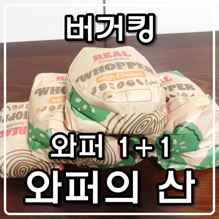 버거킹 와퍼(치즈와퍼)1+1 행사 와 장미꽃 그리고 삼형제아빠