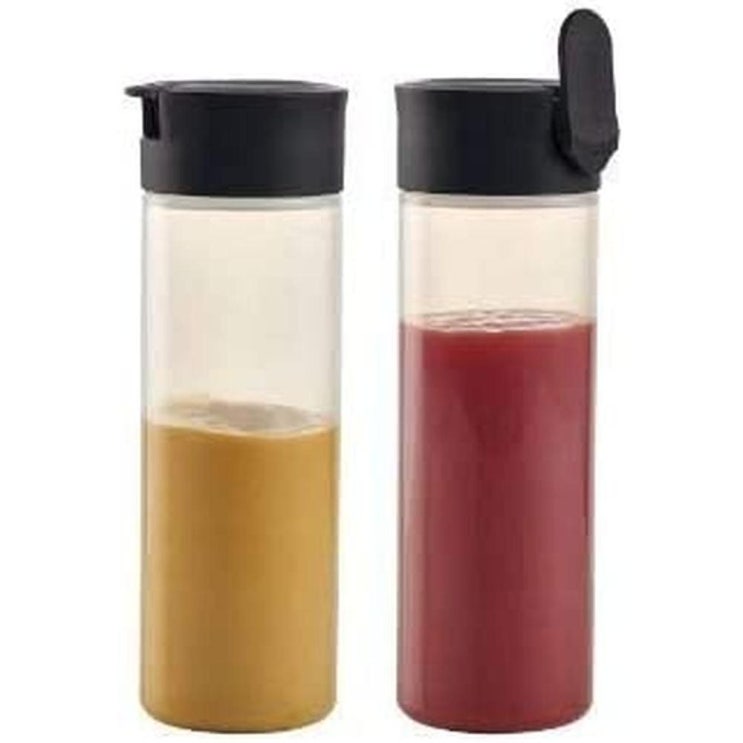 많이 팔린 직구 Tupperware Set of 2 Squeeze It Bottles 12 oz. Liquid & Airtight Condiment Dispensers, 상세참조,