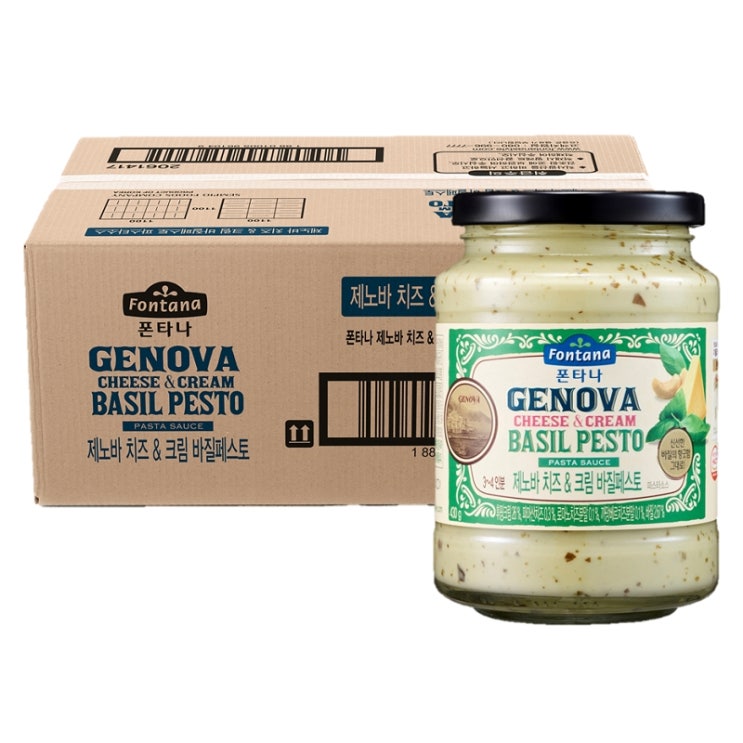 후기가 정말 좋은 폰타나 제노바 치즈&크림 바질페스토 파스타소스, 430g, 12개 ··· 후기가 정말 좋은 폰타나 제노바 치즈&크림 바질페스토 파스타소스, 430g, 12개 ···
