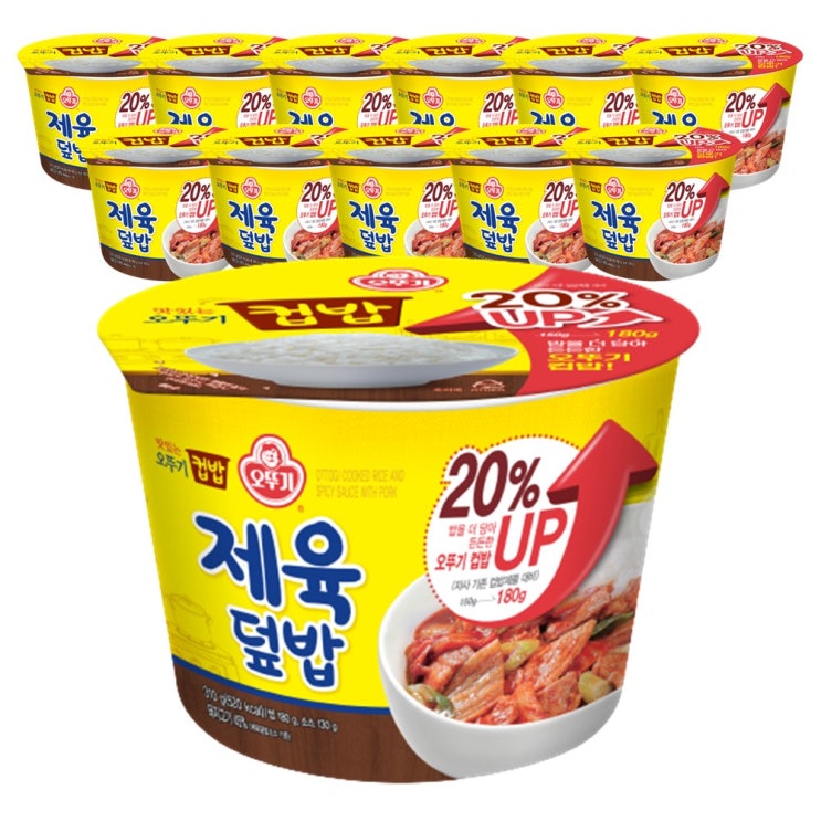 당신만 모르는 맛있는 오뚜기 컵밥 제육 덮밥, 12개, 310g ···