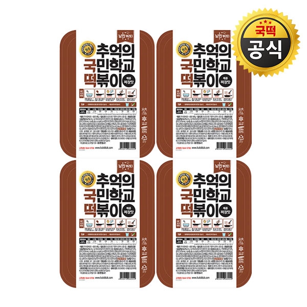 선호도 높은 추억의국민학교떡볶이 국떡 추억의 국민학교 떡볶이(매콤짜장맛), 495g, 4개 추천해요 선호도 높은 추억의국민학교떡볶이 국떡 추억의 국민학교 떡볶이(매콤짜장맛), 495g, 4개 추천해요