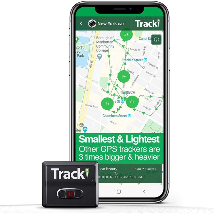 잘나가는 Tracki 2020 모델 미니 실시간 GPS 추적기. 전체 미국 및 전 세계 범위. 차량 자동차 어린이 노인 개 및 오토바이 용. 마그네틱 숨겨진 소형 휴대용 추적 장치