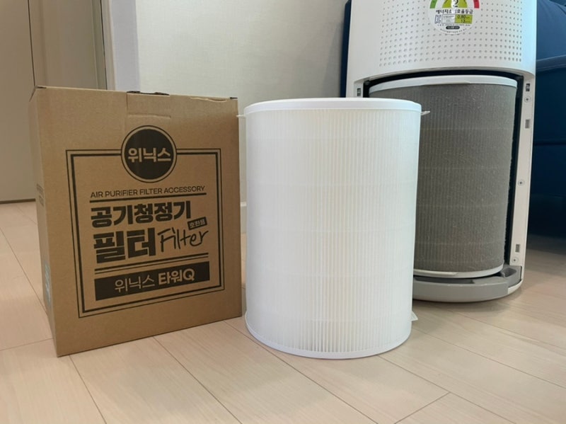 위닉스 공기청정기 타워 필터 교체 (호환용 필터)와 청소 방법