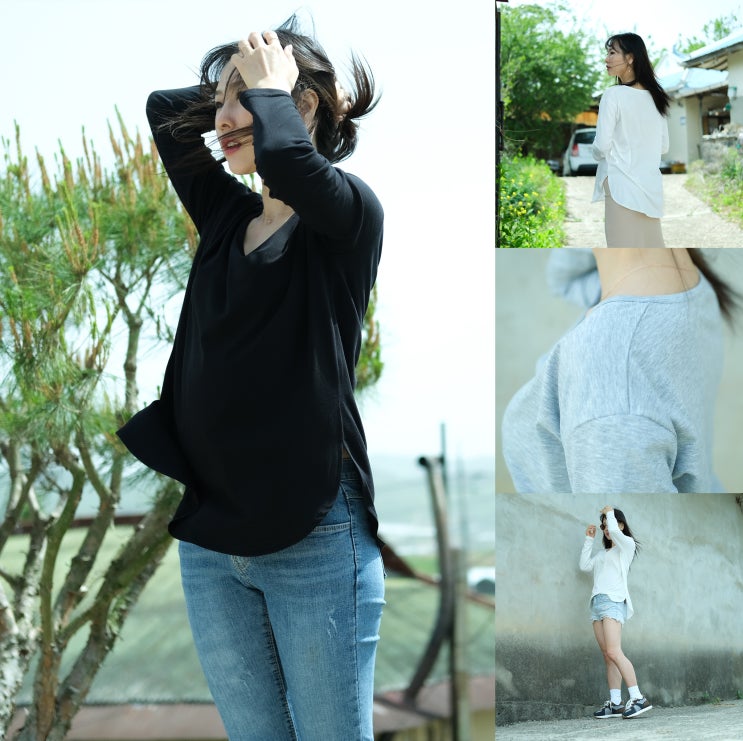 베이직한 레이어드티 코디하기 좋았던 여성 긴팔티셔츠 베이직한 레이어드티 코디하기 좋았던 여성 긴팔티셔츠