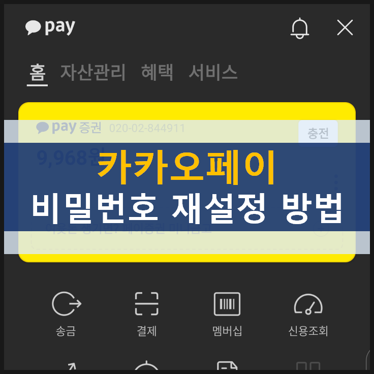 [카카오페이] 비밀번호 분실, 재설정으로 해결하는 방법