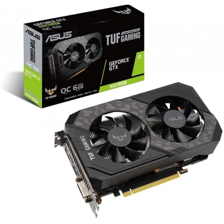 선호도 좋은 Asus TUF 게이밍 GeForce GTX 1660 슈퍼 오버클록 6GB Edition HDMI DVI 게이밍 그래픽 카드(TUF-GTX1660, 단일옵션 추천합니다