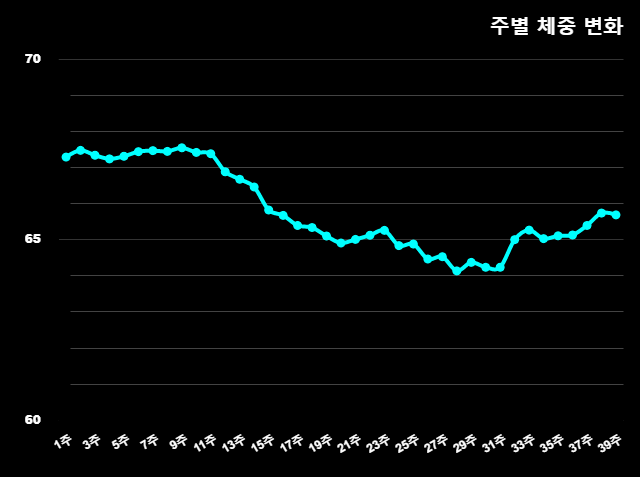  [다이어트 이후의 일기 & 다이어리 - 37~39 차] : 이게 벌크업인가..? 체중이 확 늘었다.