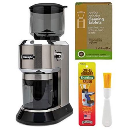 인기 많은 [아마존베스트]DeLonghi KG521 Dedica Conical Burr Grinder with Porta Filter Attachment Dusting Brus,