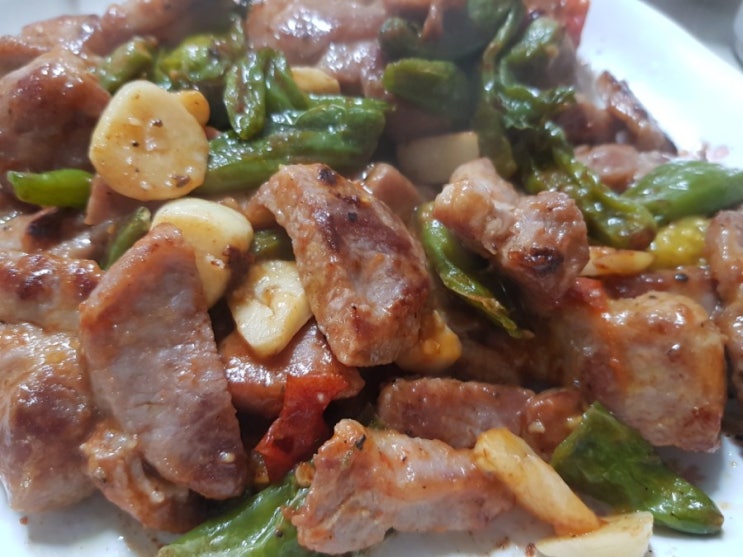  토마토 돼지 목살구이