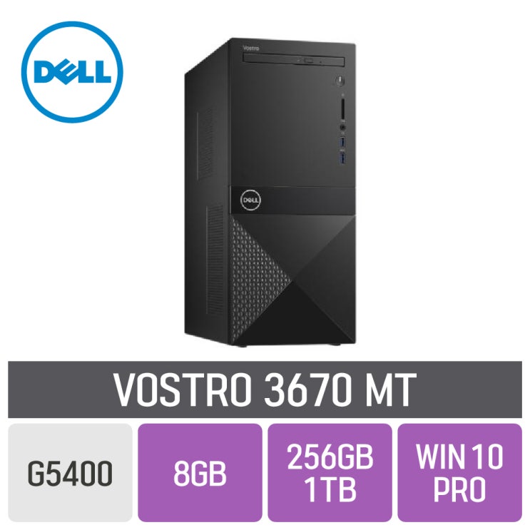 잘나가는 DELL 보스트로 3670 MT WIN10 PRO [이벤트 사무용 데탑 초특가], RAM 8GB + HDD 1TB + SSD 256GB, VOSTRO 3670 MT 추천해