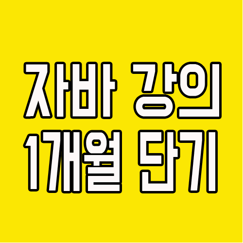  자바강의 : 1개월 단기 오프라인/온라인 강의