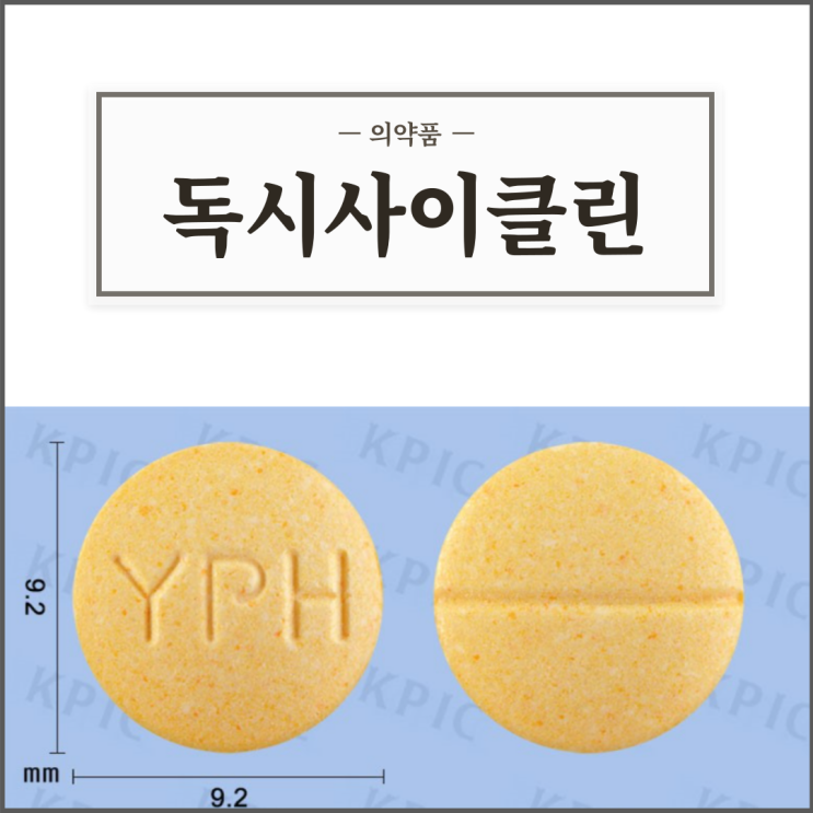  영풍독시사이클린정100mg, 효능효과/복용법/부작용/주의사항 등 간단정리
