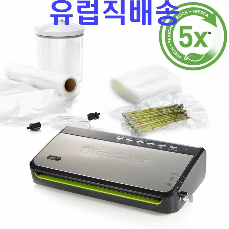 인지도 있는 FoodSaver 수비드 진공기계 FFS005X 깨지기쉬운식품용 펄스기능 팩10장 3m롤1개 푸드컨테이너 석션팩 포함 좋아요