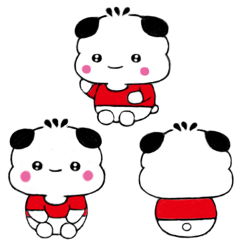  귀여운 강아지 캐릭터 콩이.