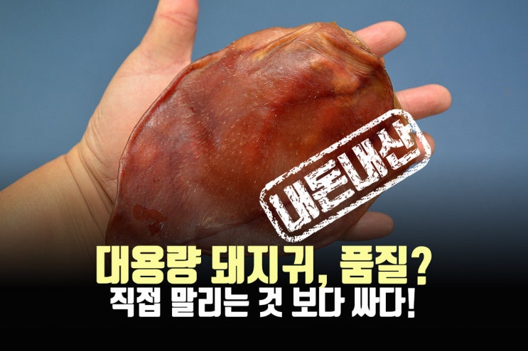  돼지귀, 대형견개껌으로? 대용량 수제간식 내돈내산 급여후기