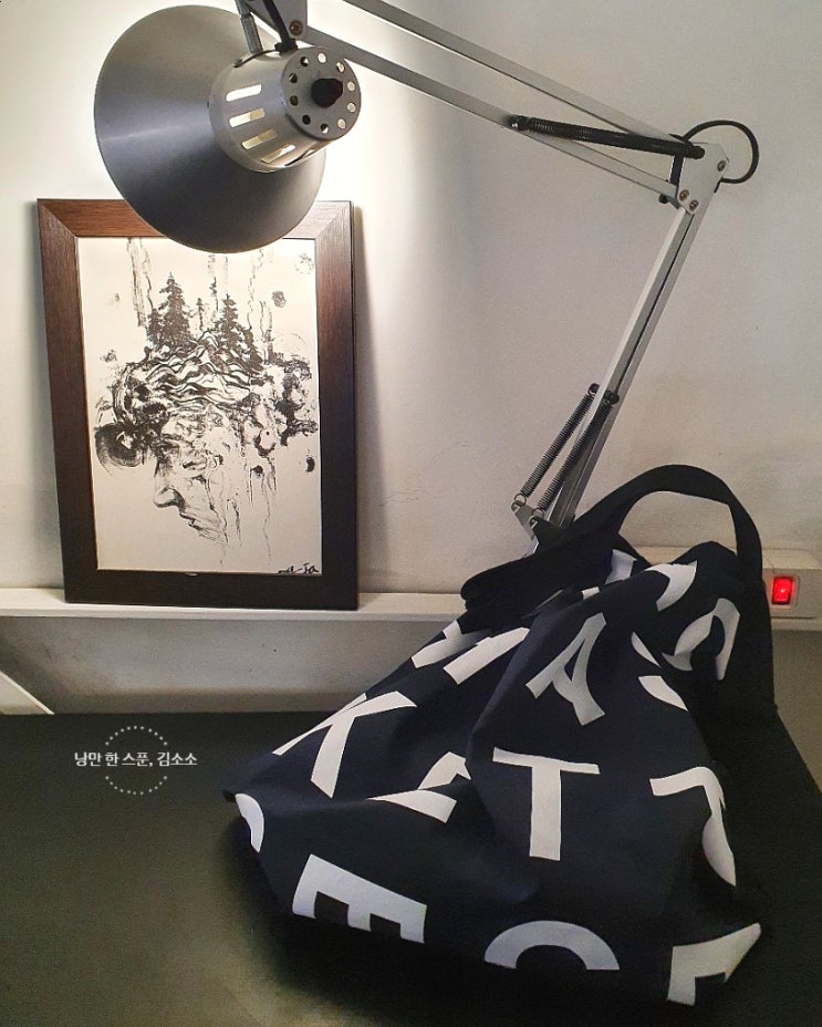  피치바스켓마켓_p.b bag navy(피비백) 에코백 솔직한 구입후기